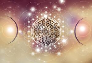 Fototapet - Mandala cu elemente (147x102 cm)