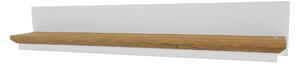 Raft LEON, stejar grand/alb, DTD laminat, 120x19x20 cm