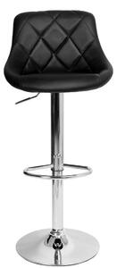 Scaun bar MARID NEW, negru/crom, piele ecologica/metal, 45x40x80/102 c