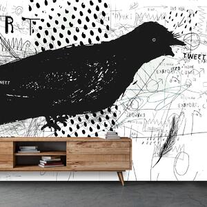 Fototapet - Street art - bird (147x102 cm)