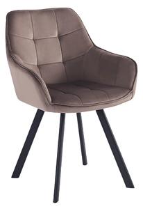Scaun PETIN, stofa catifelata gri - Bluvel 38, 59x62x85 cm