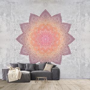 Fototapet - Mandala cu motiv de beton (147x102 cm)