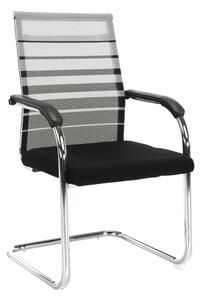 Scaun ESIN, negru/gri, plasa/metal, 55x64x93 cm