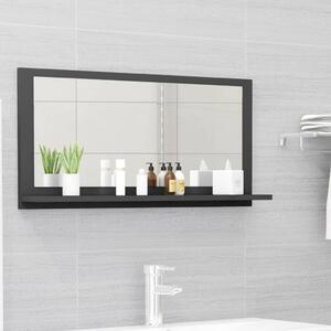 Oglindă de baie, gri, 80 x 10,5 x 37 cm, PAL