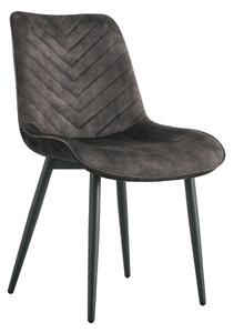 Scaun ZAINA TIP 2, maro/negru, stofa catifelata/metal, 50x64x84 cm