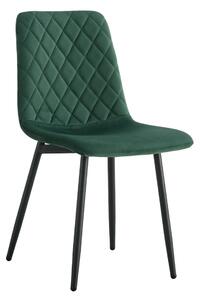 Scaun DAMIA TIP 2, verde smarald/negru, stofa catifelata/metal, 45x58x
