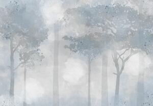Fototapet - copaci în ceață (147x102 cm)