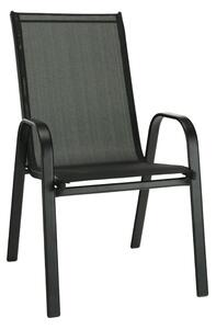 Scaun ALDERA, gri inchis/negru, stofa clasica/otel, 54x72x96 cm