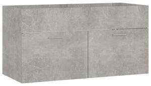 Dulap de chiuvetă, gri beton, 90x38,5x46 cm, PAL