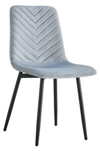 Scaun RAMITA TIP 2, gri deschis/negru, stofa catifelata/metal, 45x57x8