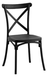 Scaun SAVITA, negru, plastic, 50x47x90 cm