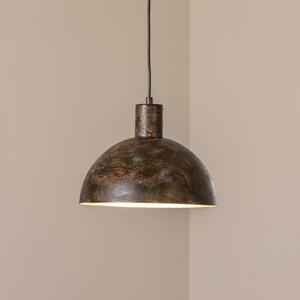 Opviq Lampa suspendată Kure, negru-maro, metal, Ø 30 cm, E27, reglabil, Maro / Rugină, Bucătărie, Metal, Modern