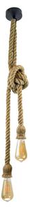 Lampa suspendata ROPE 2xE27/12W/230V