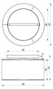 Lustră aplicată RATTAN 3xE27/60W/230V ratan
