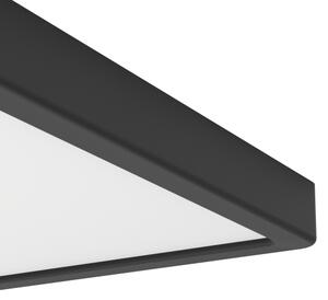 Eglo 901728 - Plafonieră LED RGBW dimabilă, cu sticlă fumurie FUEVA-Z LED/17,8W/230V 39cm IP44 negru