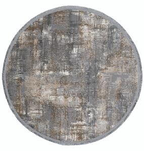 Covor NOTTA, 120x120 cm, forma rotunda, poliester, gri/bej, 1107
