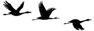 Decoratiuni perete MIGRANT BIRDS-302, negru, metal