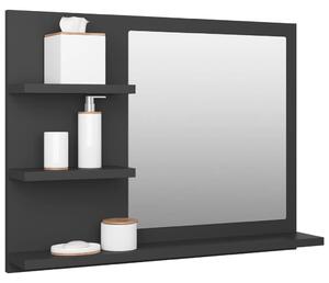Oglindă de baie, gri, 60x10,5x45 cm, PAL