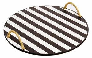 Tava PLT0238, negru/alb, lemn, 35x35 cm