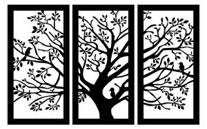 Decoratiuni perete - M124, negru, metal, 103x65 cm