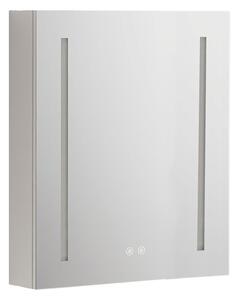 Mereo, Dulap baie Mereo 60 cm, dulap cu oglindă, argintiu, MER-CN190P