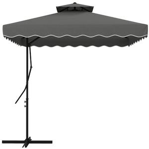 Outsunny Umbrelă Soare 2,5m Volane Duble Cruce | Aosom Romania