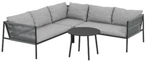 Outsunny Set Grădină Modular 5 Locuri Gri Închis | Aosom Romania