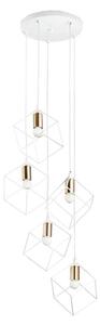 Lustră pe cablu Ideal Lux ICE 5xE27/60W/230V d. 50 cm alb