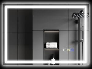 HOMCOM Oglindă Baie Antiaburire cu Lumină LED și Difuzor Bluetooth 50x70 cm | Aosom Romania