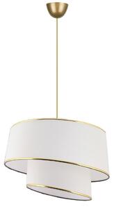 Lustra BARETTE, alb/auriu, material textil/metal, 32x65 cm