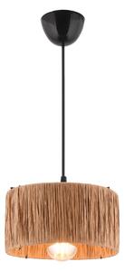 Lustra VIOLA, maro/negru, metal/rafie, 20x45 cm