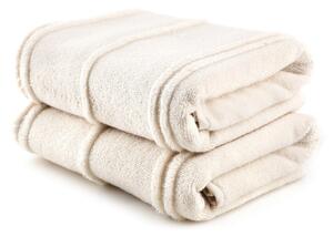 Set 2 prosoape baie ARDEN, crem, bumbac, 50x90 cm