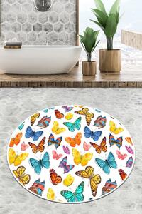Covoras baie 359CHL4629, 140x140 cm, forma rotunda, poliester, multico