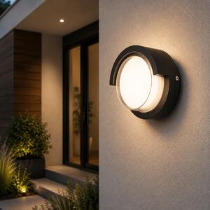Aplica Siera LED Round Erste 12W 6000K IP65 Exterior 170x170x90mm Lampa Rotunda Rezistenta Apa Praf Iluminat Eficient Perete Garaj Gradina
