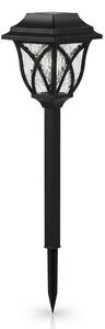 Lampă solară LED LAWN LED/1,2V 100 mAh 3000K 44 cm IP44 negru