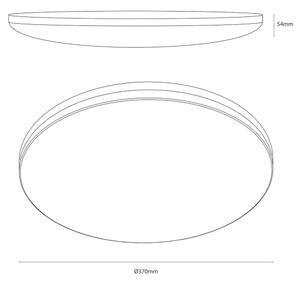 Plafonieră LED HUGO, 16/24/32 W, 230 V, 3000/4000/6500 K, diametru 37 cm, IP54, albă