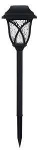 Lampă solară LED LAWN LED/1,2V 100 mAh 3000K 44 cm IP44 negru