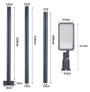 Lampă LED de exterior Brilagi URBANLIGHT, cu stâlp și cablu de 3 m, 50W/230V, antracit, IP65