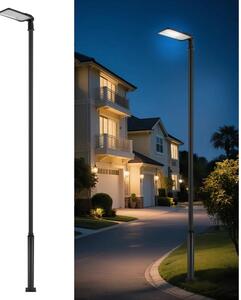 Brilagi-LED Lampă de exterior cu stâlp și kl. 5 m URBANLIGHT LED/200W/230V negru IP65