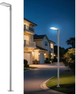 Brilagi-LED Lampă de exterior cu stâlp și cablu de 3 m URBANLIGHT LED/100W/230V gri IP65
