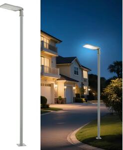 Brilagi-LED URBANLIGHT - Lampă de exterior cu stâlp și cablu 3 m, LED 200 W, 230 V, gri, IP65