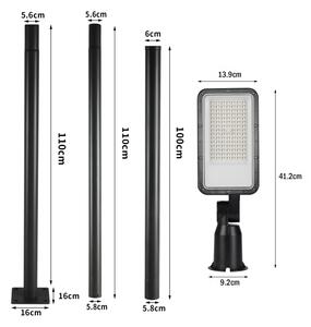 Brilagi - Lampă LED de exterior cu stâlp și cablu 3 m URBANLIGHT LED/50W/230V negru IP65