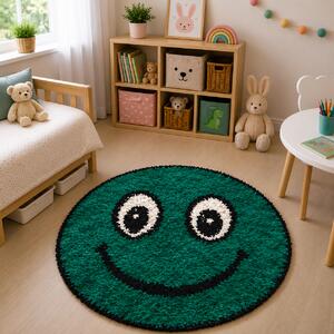 Covor Fantasy Smile, Verde, 67x67 cm, Rotund, 2550 gr mp