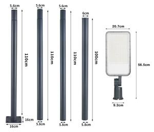 Brilagi-LED Lampă de exterior cu stâlp și braț de 4 m URBANLIGHT LED/200W/230V antracit IP65