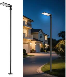 Brilagi-LED Lampă de exterior cu stâlp și cablu 4 m URBANLIGHT LED/200W/230V neagră IP65