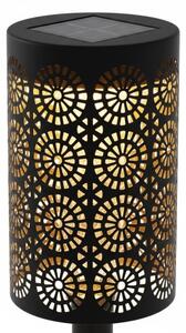 Set 4 buc. lămpi solare LED DECOR, 1,2 V, 150 mAh, 3000 K, 39 cm, IP44, negru