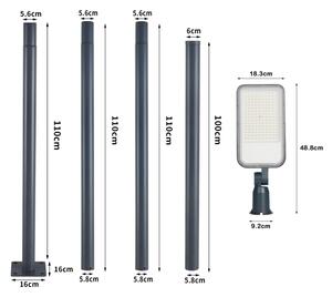 Brilagi-LED Lampă de exterior URBANLIGHT cu stâlp și cablu de 4 m LED/100W/230V antracit IP65