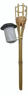 Lampă solară LED BAMBOO, 1,2 V, 150 mAh, 1800 K, 56 cm, IP44, bej
