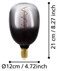 Bec LED dimabil VINTAGE T120 E27/4W/230V 1800K fumuriu - Eglo 110227