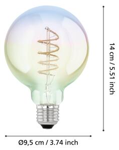 Bec LED VINTAGE G95 dimabil, E27, 4W, 230V, 2000K - Eglo 110207